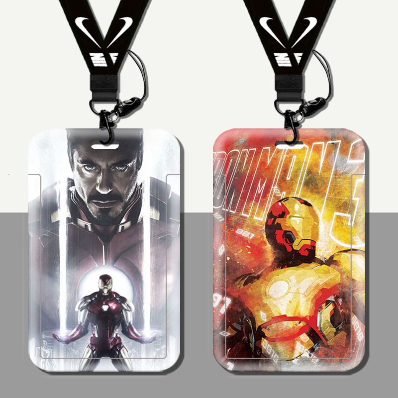 Marvel Iron Man DIY Student ID Card Holder Personal ID Card Case Bank ...