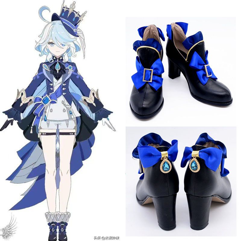 Genshin Impact cos Furina cosplay Anime character shoes | Shopee ...