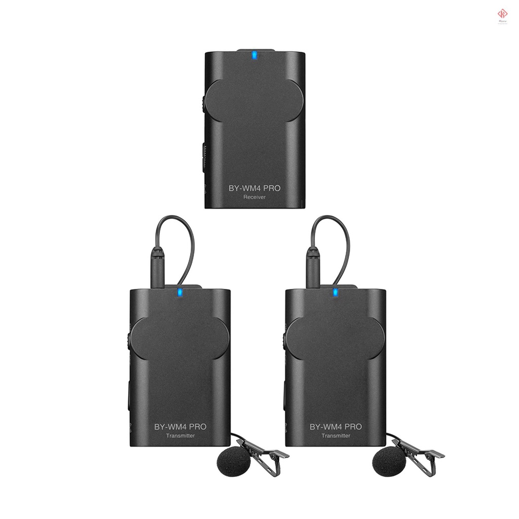 BOYA Wireless Microphone System with Dual Transmitters for DSLR Camera