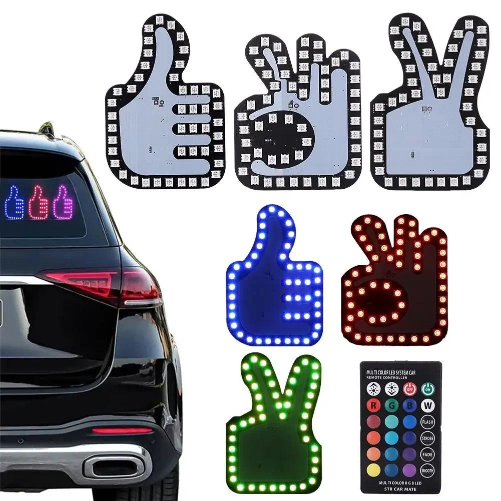 New Colorful Color Change Car Finger Light LED Illuminated Gesture ...
