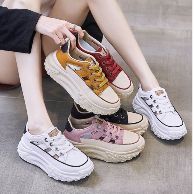 Korea fashion Sandal Mesh sneakers for women rubber shoes