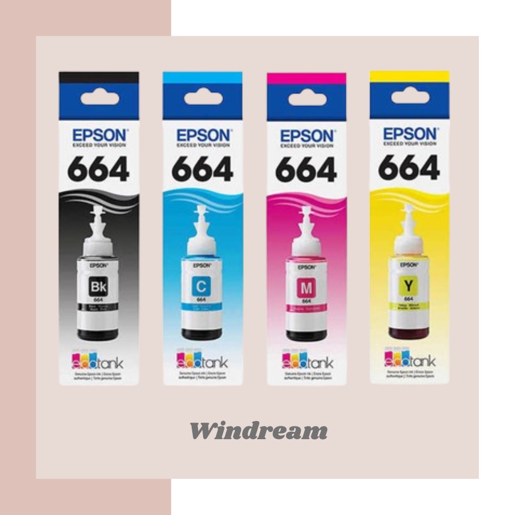 Epson Ink 664 Originalgenuine Ink 70ml T6641 T6642 T6643 T6644 Shopee Philippines