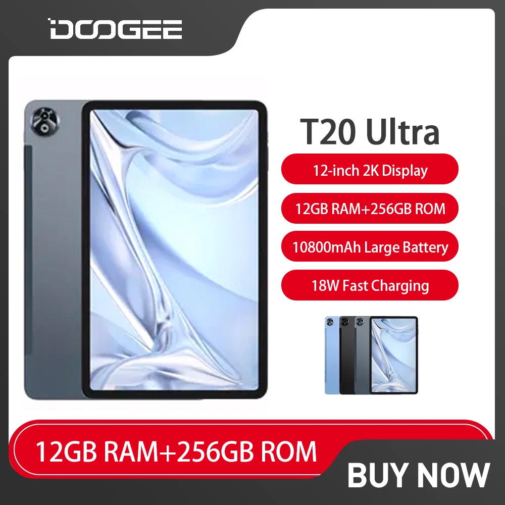 DOOGEE T20 Ultra 12 Inch Tablet 32GB+256GB 10800mAh Android 13 Tablet 4G  LTE
