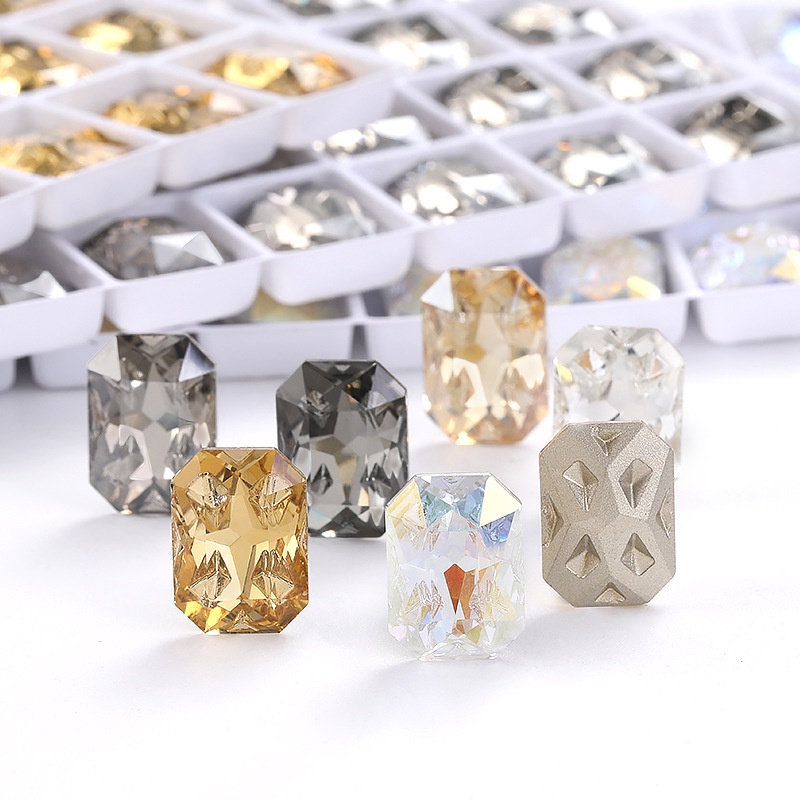 High Quality Octagon Shape K9 Crystal Glass Shiny Rhinestone for ...