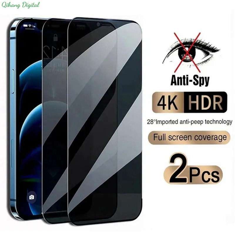 2Pcs Anti-Spy Privacy Tempered Glass for OPPO A7 A5S A12 A3S A5 A12E A8 A52  A92 A77 A77S F9 F11 Pro A5 A9 A31 A53 Reno 2Z 2F 6Z 7Z 8Z 8T 5G