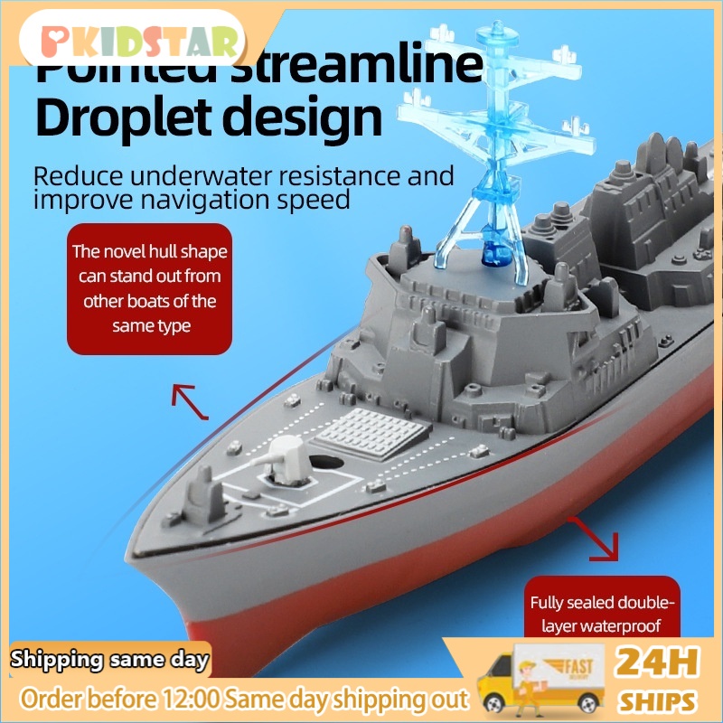 Rc Warship Remote control Boat Ship for Children High Speed 2.4G mini