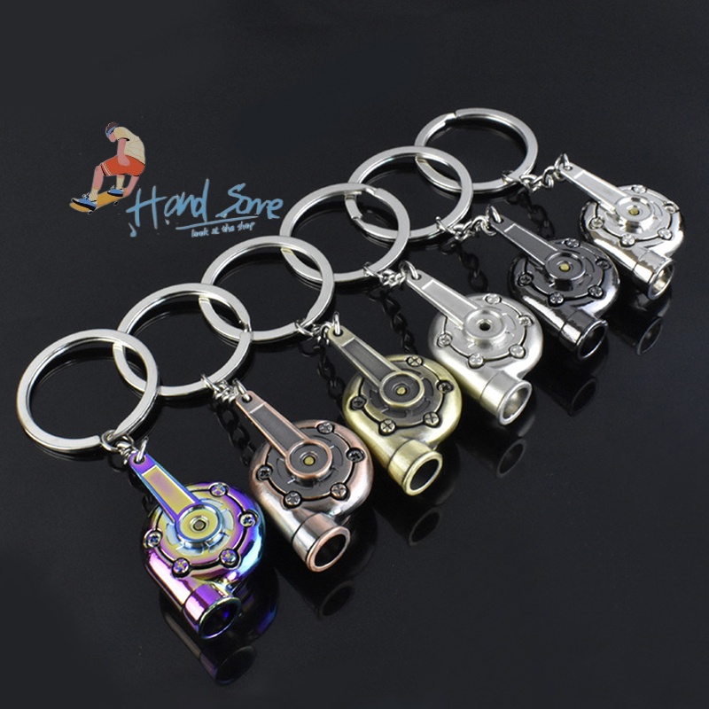 Handsome- Mini Turbo Turbocharger Keychain Spinning Turbine Key Chain ...