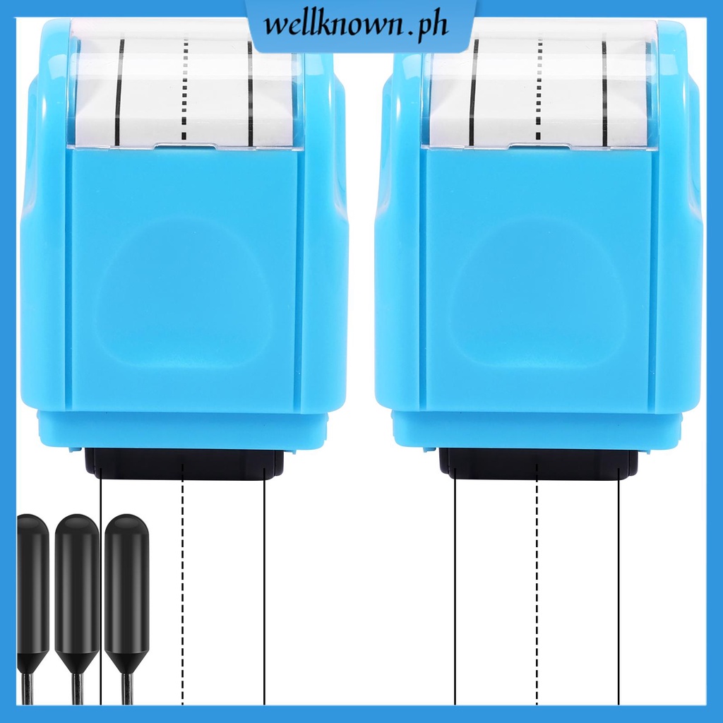 2Pcs Handwriting Lines Roller Stamp SelfInking Dashed Practice Line