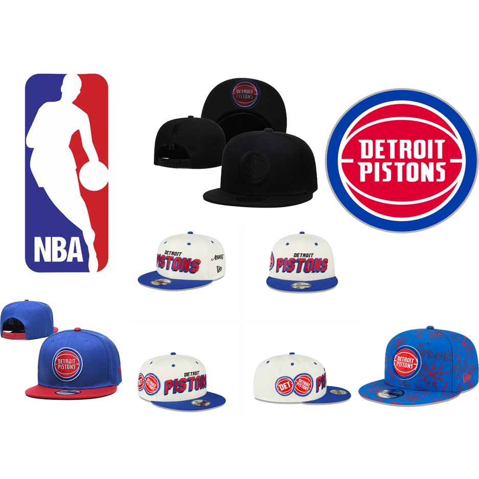 NBA Detroit Pistons Caps Adjustable Baseball Cap Classic Metal Label