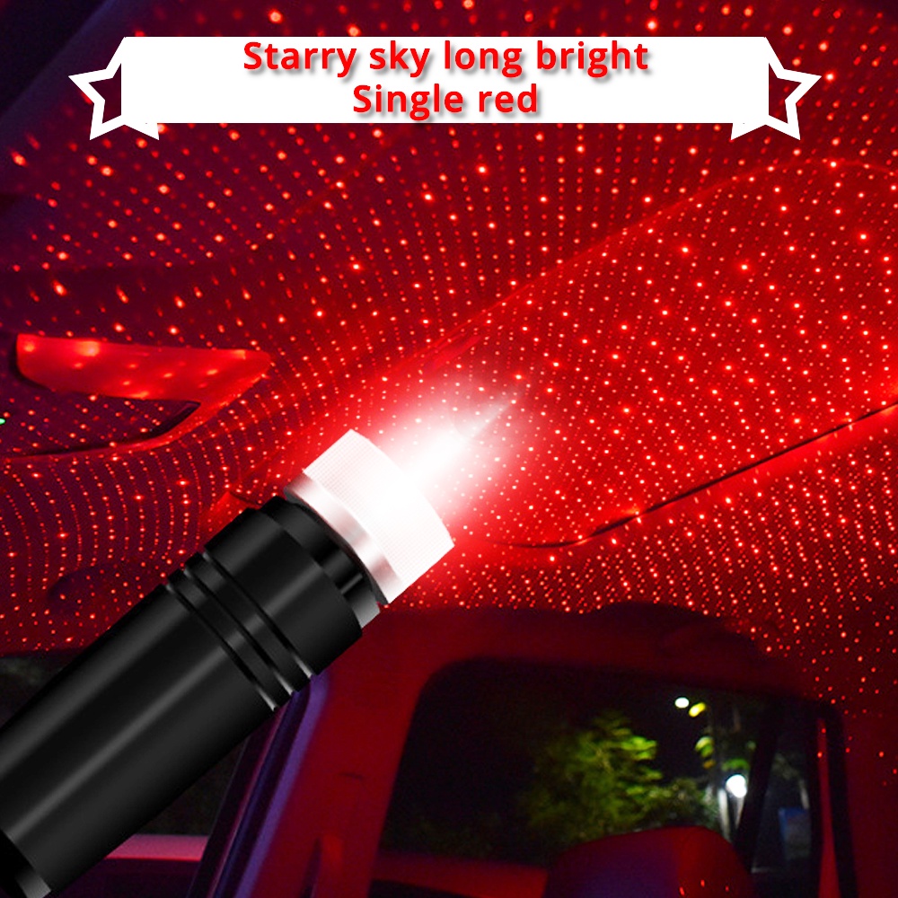 Auto USB Light Atmosphere Lamp DC 12V Star Ceiling Reading Light Laser