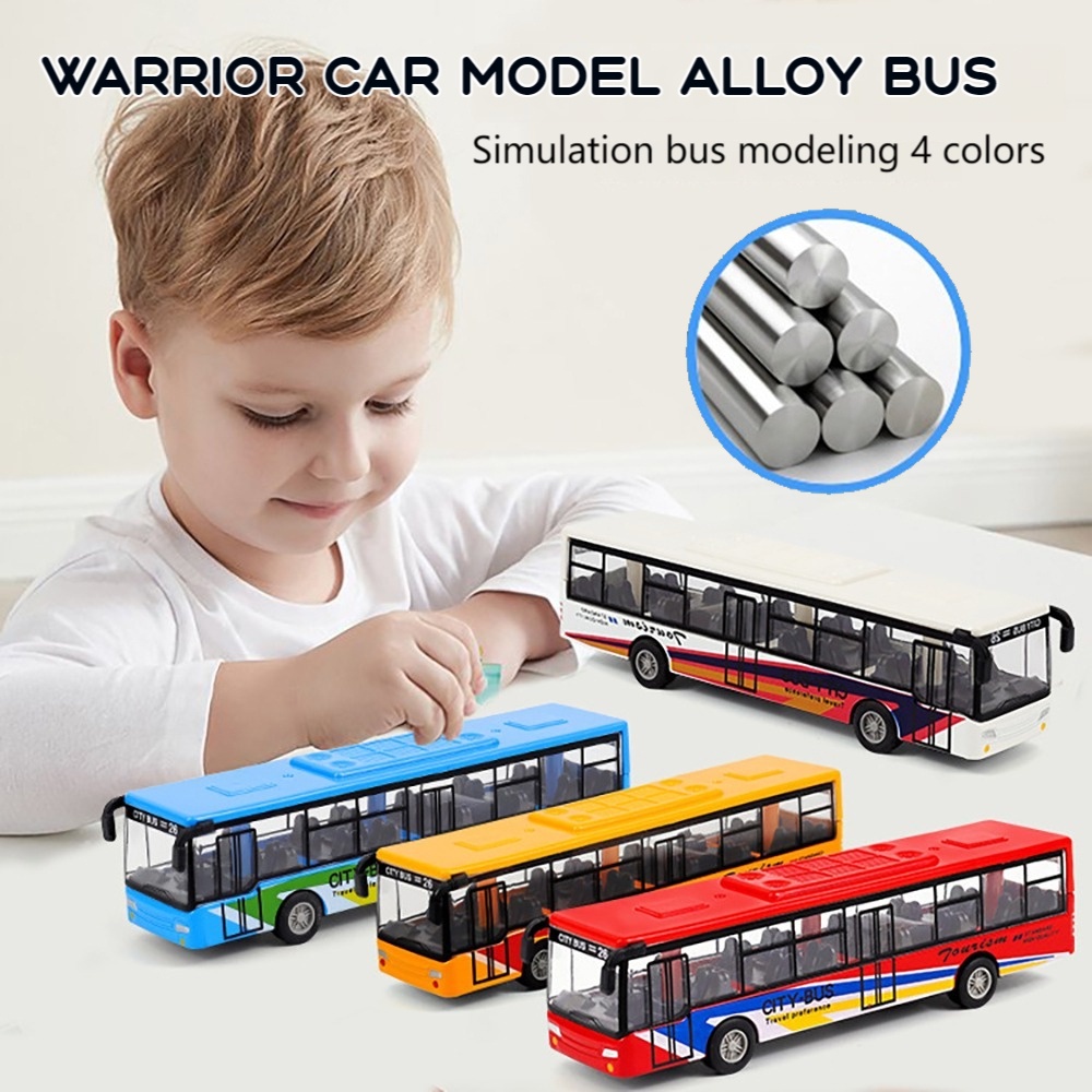 Mini Simulation Pull Back Alloy Car Bus Model Kids Toy Mini Size Bus Diecasts Toy Shopee