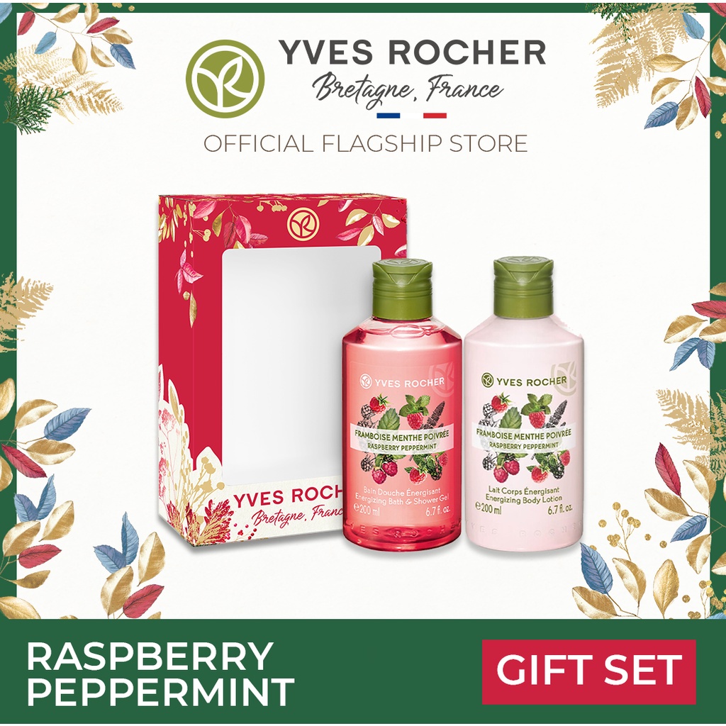 Raspberry Peppermint Shower Gel and Body Lotion 200 ml Gift Set by YVES