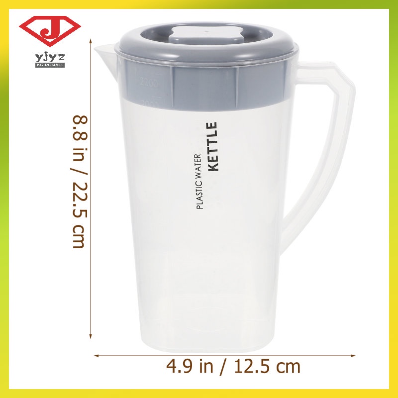 decor for table Milk Tea Jug Glass Pitcher Kettle Container Plastic Lid