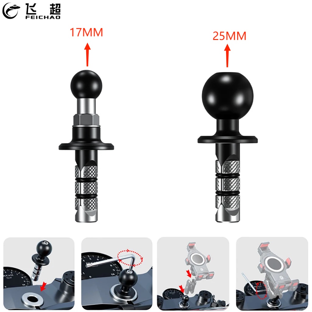 Dedicated 17.5-20.5mm Fork Stem Sports Motorcycle Mount for Samsung Galaxy S7 Edge (sku 34556)