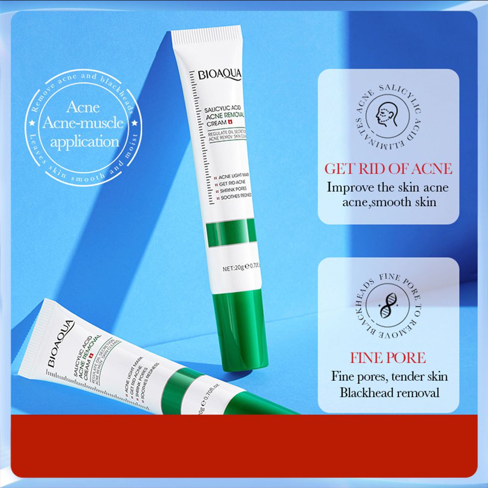 Bioaoua Salicylic Acid Anti Acne Treatment Cream Acne Scar Remover