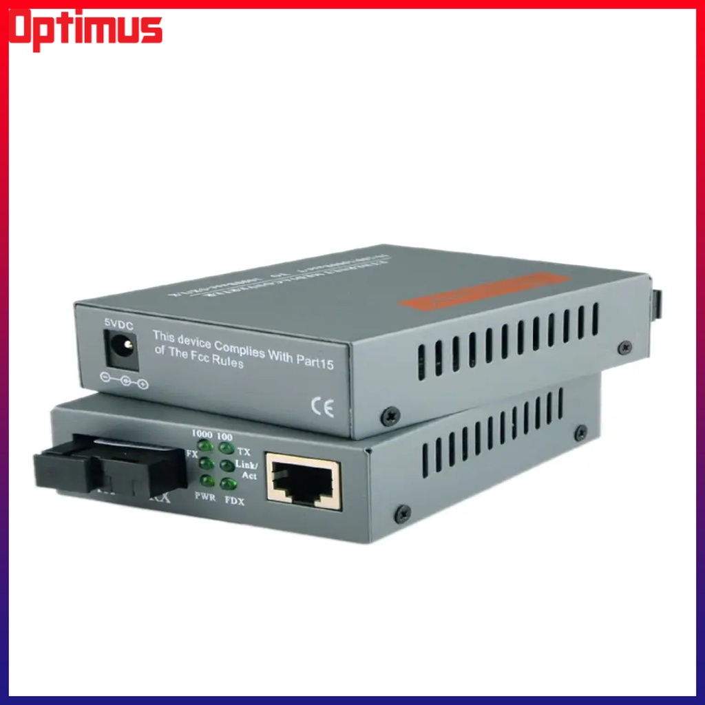 Optimus Depot 1000Mbps A/B Gigabit Fiber Optical Transceiver Media Converter 10/100/1000M