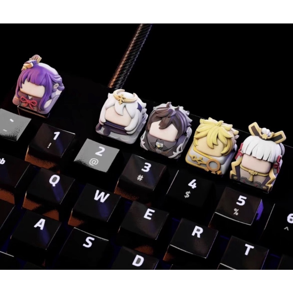 Yuanshen Keycap Rock God Zhong Away Lightning General Keycap Mechanical ...