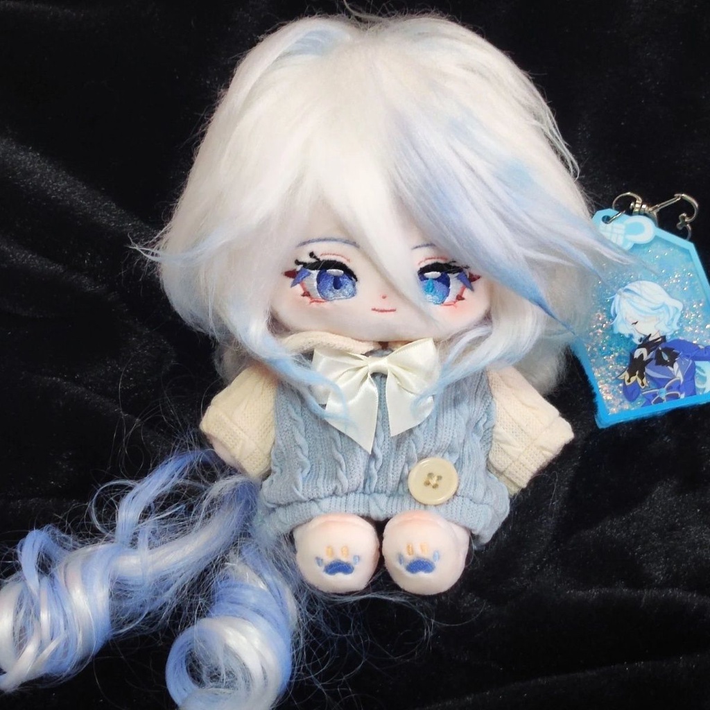 Genshin Impact Furina 20cm Cotton Doll With Long Hair Focalors Cute ...