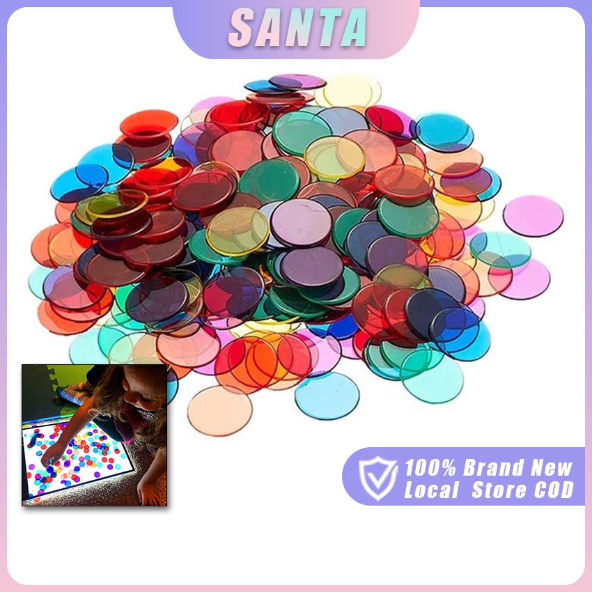 50,100PCS/Set Plastic 35,19mm Round Chips Math Toys for Kids Early ...