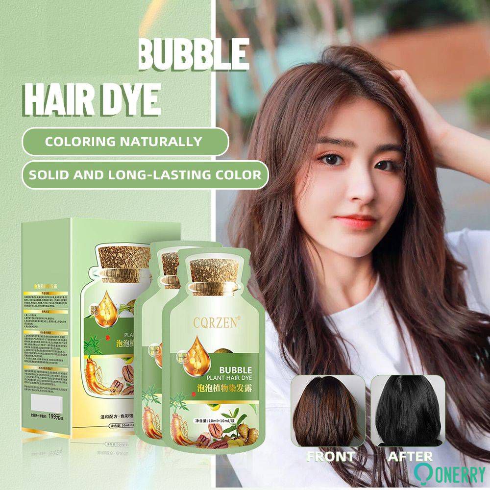 10pcs/box Plant Bubble Hair Dye Shampoo Pure Plant Extract Hair Color ...