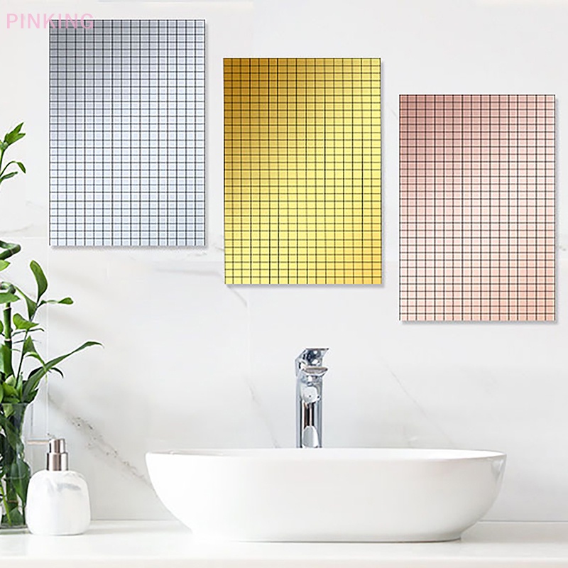 DIY Self-Adhesive Mini Square Mirrors Mosaic Wall Sticker Tiles