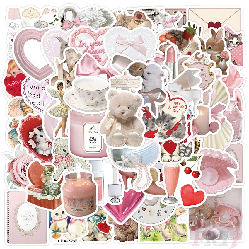 Baby Pink Styles Art Series 01 Stickers 50Pcs/Set DIY Fashion ...