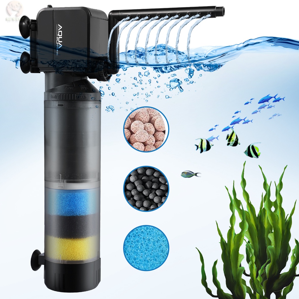 NEWSKY Aquarium Filter Fish Tank Filters 20W Powerful Internal Filters ...