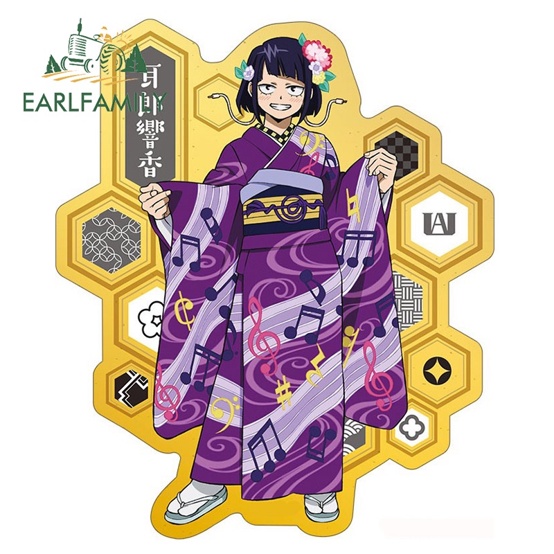 EARLFAMILY 13cm x 11cm Japanese Kimono Jiro Kyoka Car Sticker Funny ...