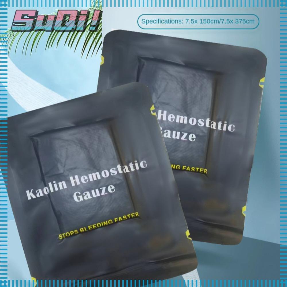 HISUQI Kaolin Gauze, Hemostatic Sterile Wound Dressing, IFAK Soluble