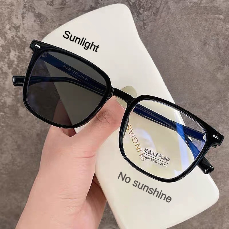 Ready Anti Radiation Photochromic Eye Glasses For Women Men Replaceable Lens Eyeglasses Frames 4710