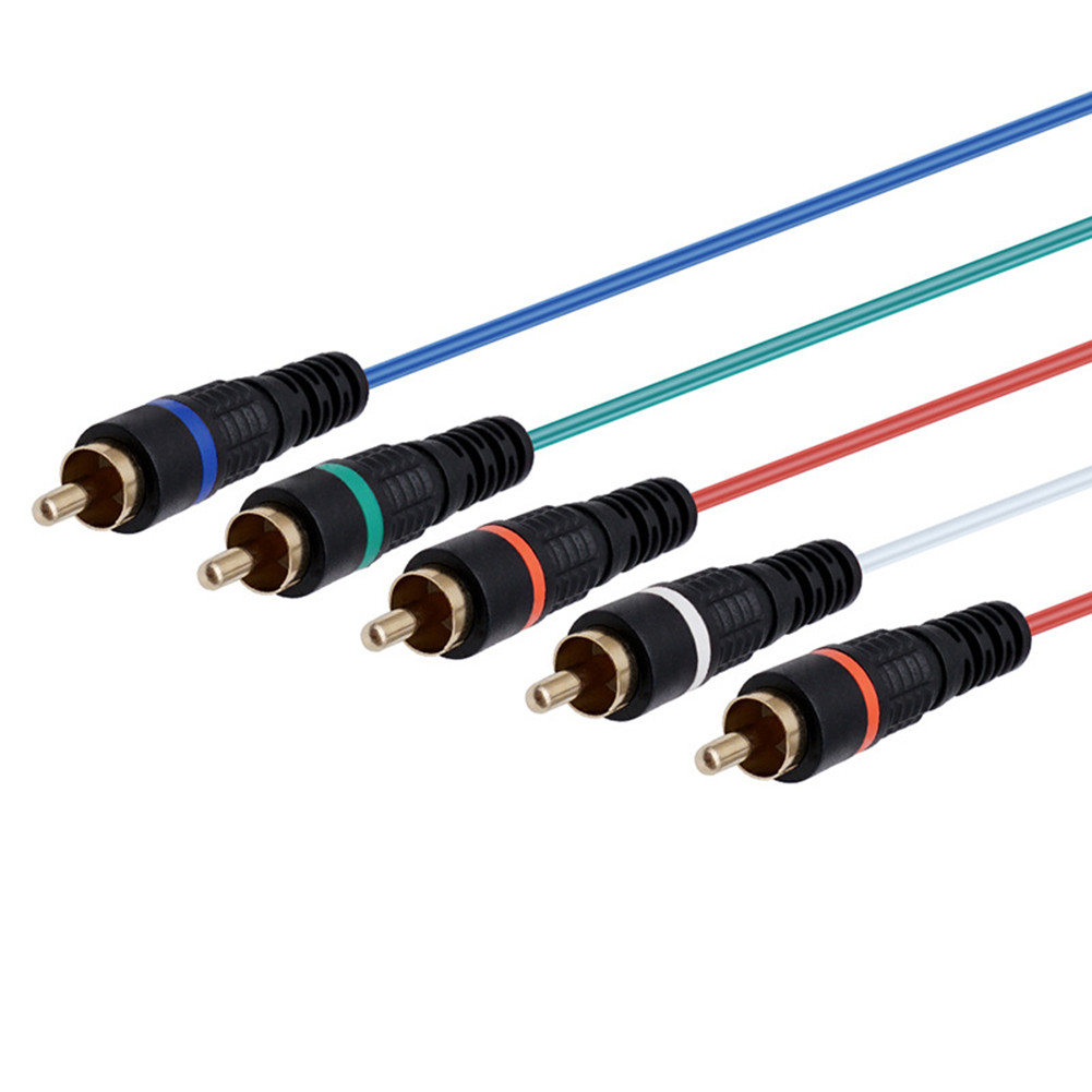 5# Durable Component Cable Component Video Useful 5RCA YPbPr Adapter ...