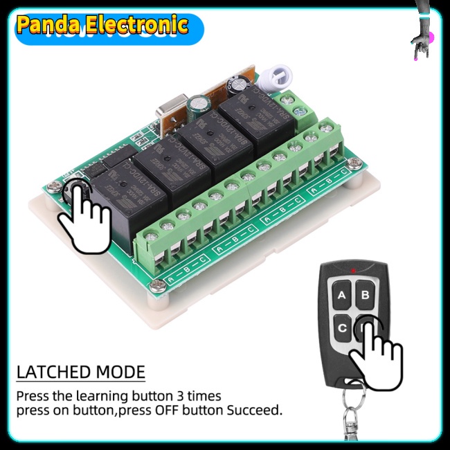 panda DC 12V Remote Control Switch 4 Way Wireless Remote Control ...