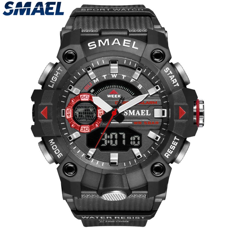 SMAEL Men s Watches Original Top Luxury Brand Fashion Military Casual Alarm Men Watch Waterproof Quartz Digital 8040 Shopee Philippines