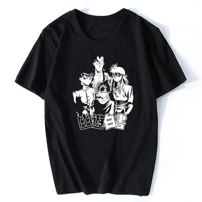Men Manga Yu Yu Hakusho Tshirt Yusuke Urameshi T Anime Tshirt Kazuma ...