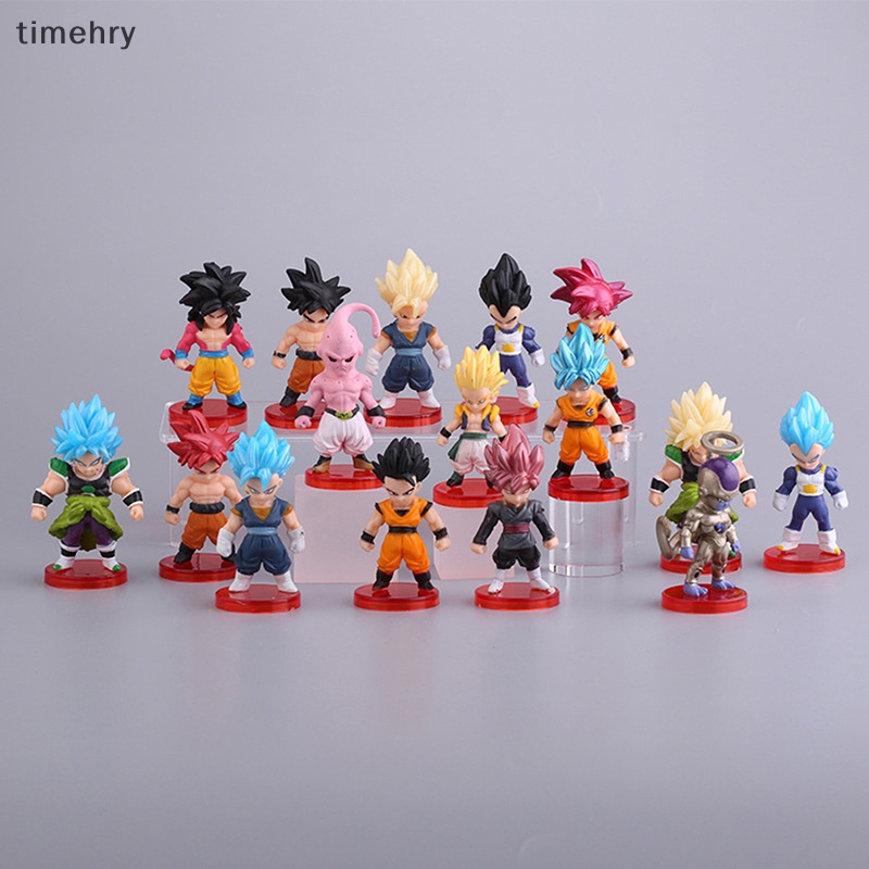 TY 16pcs/set Dragon Ball Super Son Goku Vegeta Broly Buu Action Figure ...