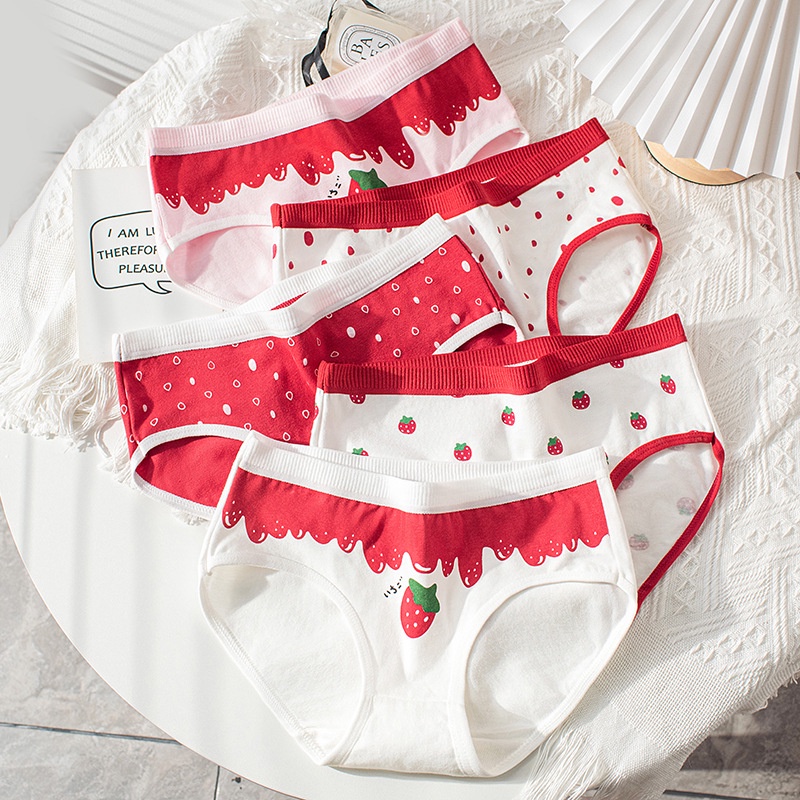 [2-13 Years Old] Children's Underwear Pure Cotton Cartoon Cute Girl