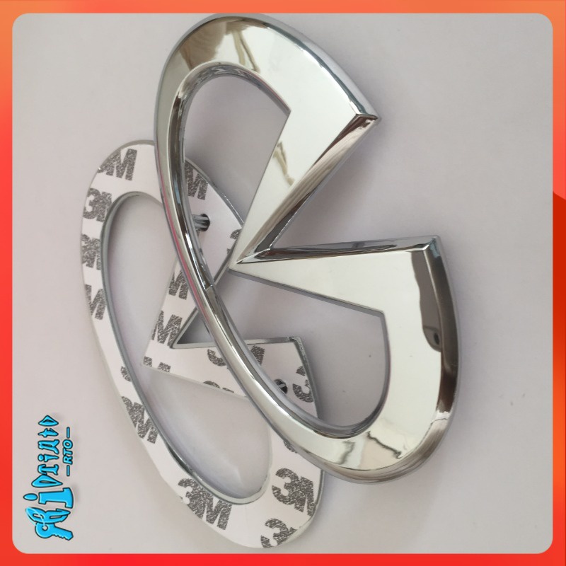 RTO 1pcs 123mmX63mm Infiniti car front hood emblem Rear Trunk Decals ...