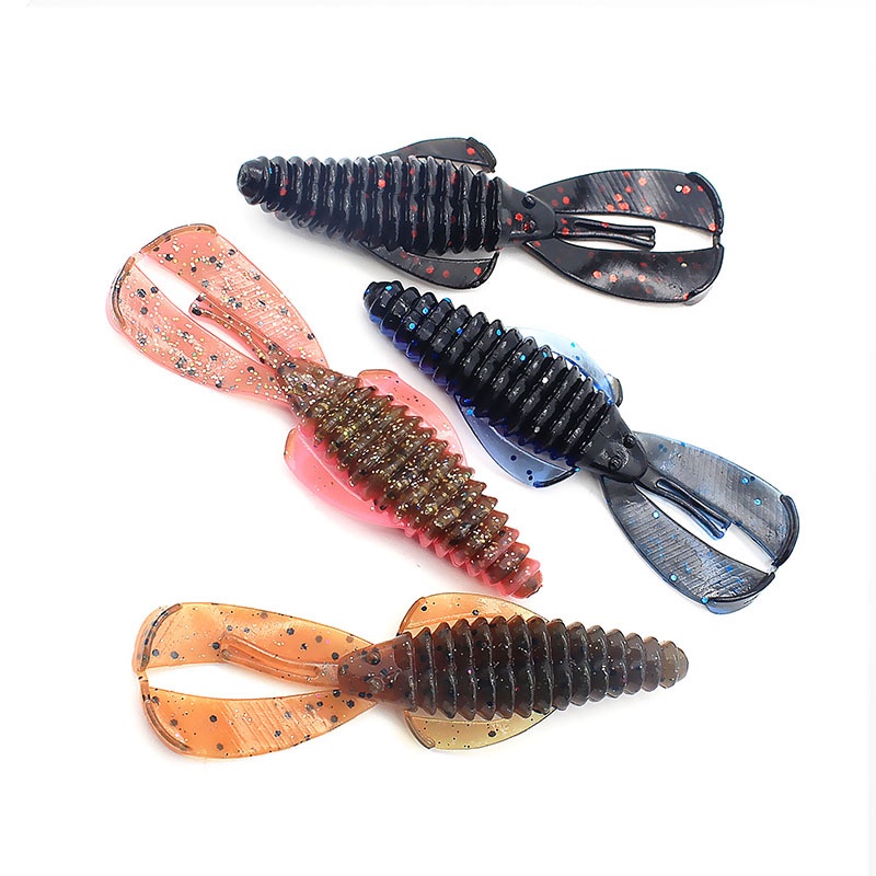 1pcs Fishing Soft Lure Shrimp Bait 8cm/4.5g 12cm/15.5g Rubber Fishing ...