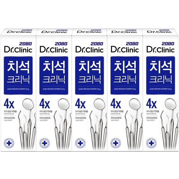 2080 Doctor Clinic 1450 High Fluoride Tartar Toothpaste 140g, 5 pcs