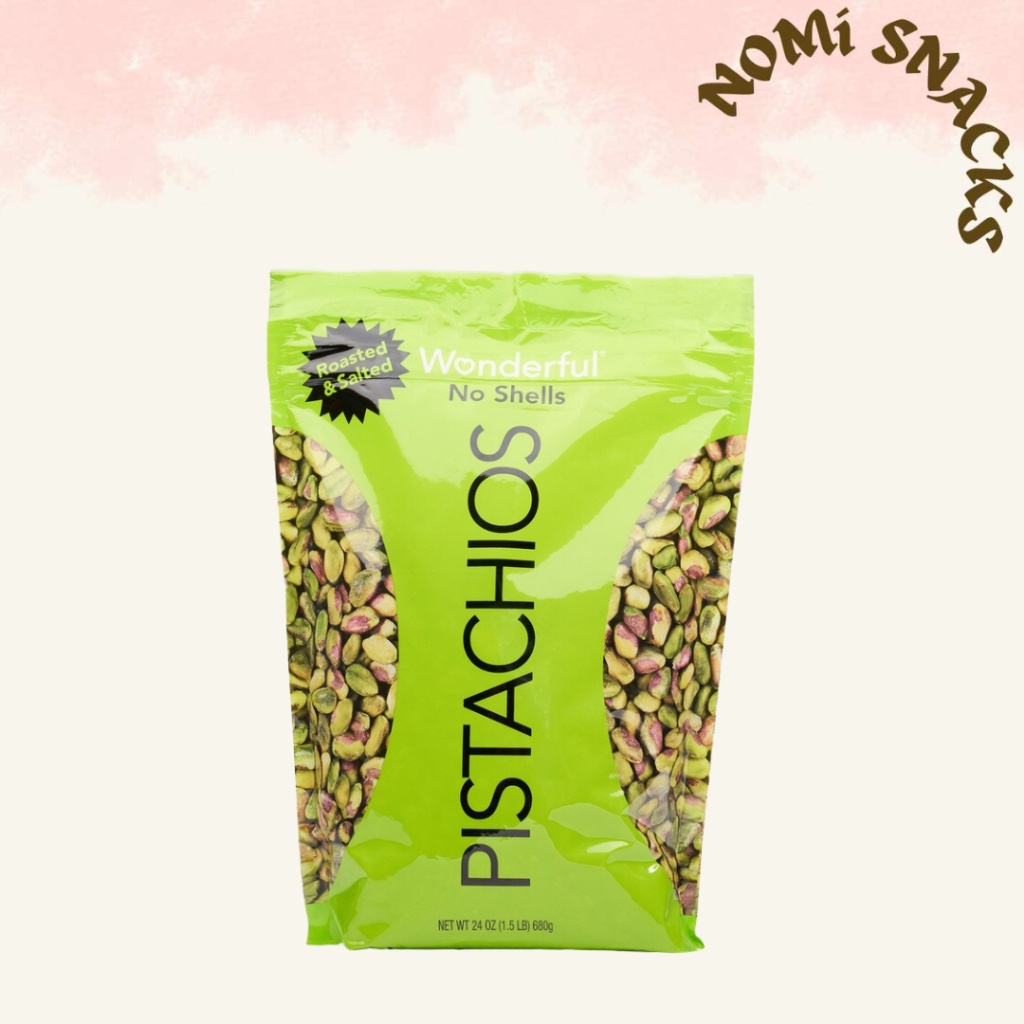 Nomi Snacks | Wonderful No Shells Roasted and Salted Pistachios 680g ...