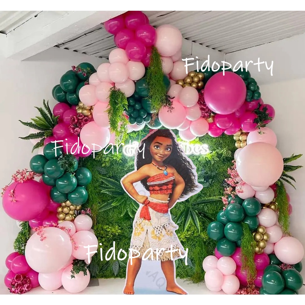 Moana Balloon Garland Arch 32inch Green Number Balloons Baby Shower ...