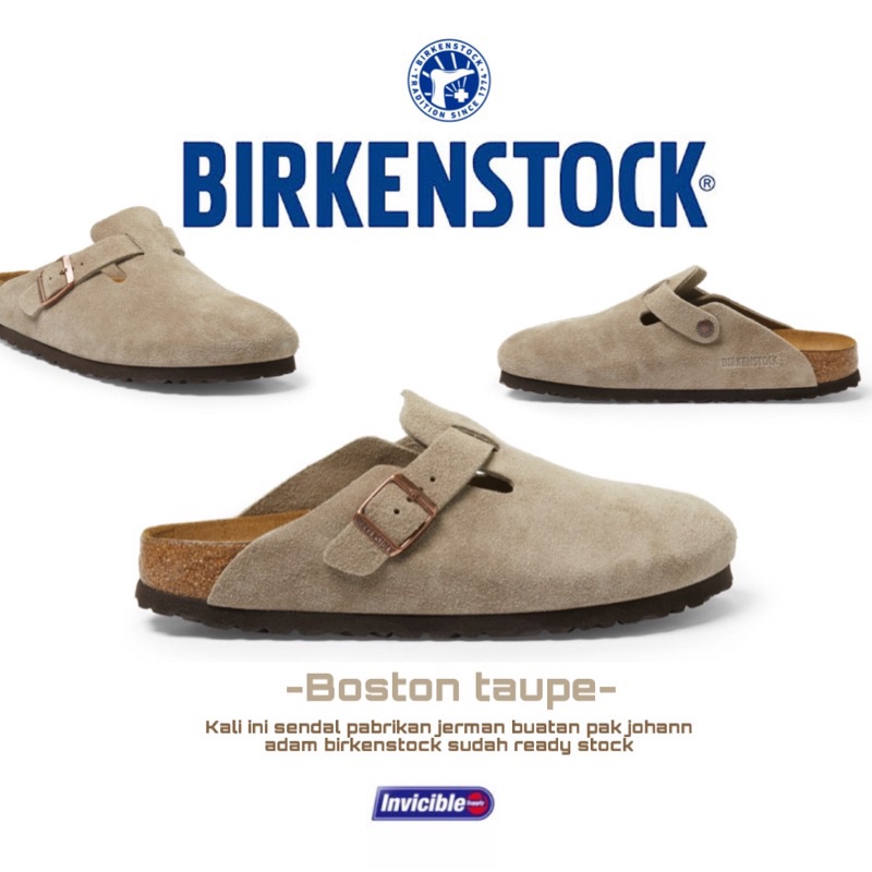 birkenstock boston suede taupe / BIRKENSTOCK BOSTON / BIRKENSTOCK /  BIRKENSTOCK BOSTON TAUPE