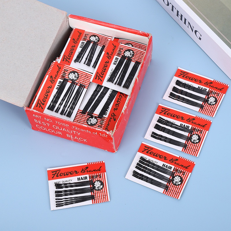 1box/Black Invisible Hairpins,Women Wave Bobby Pin Barrette,Salon Grips ...