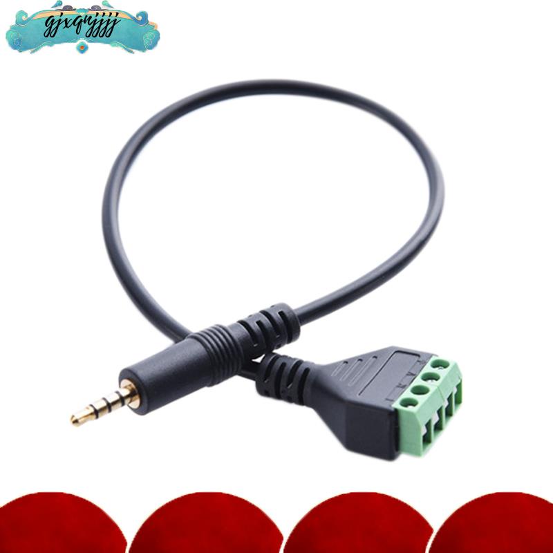 gjxqnjjjj3.5mm Screw Terminal Adapter Speaker Cable 4-Core Stereo TRRS ...