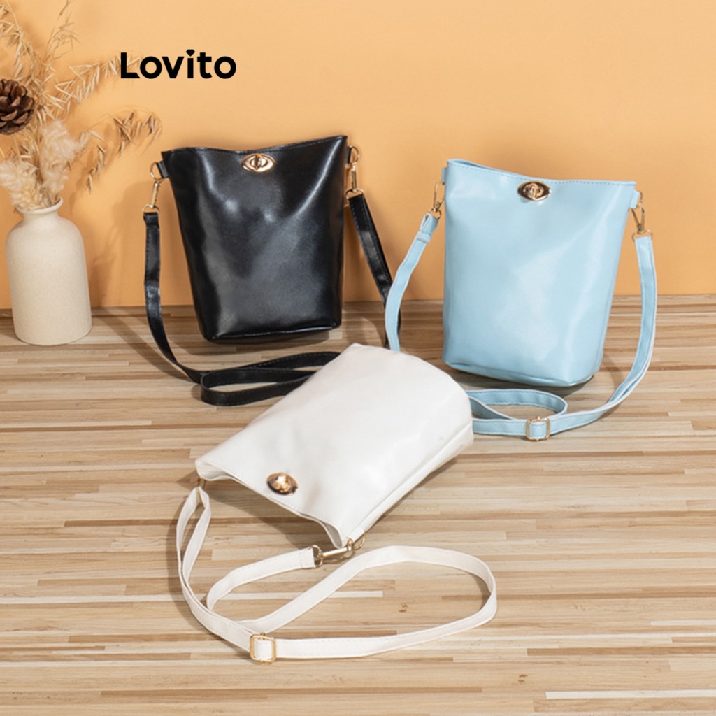 Lovito Women Casual Plain Basic Small Shoulder Bag Lfa Shopee Philippines