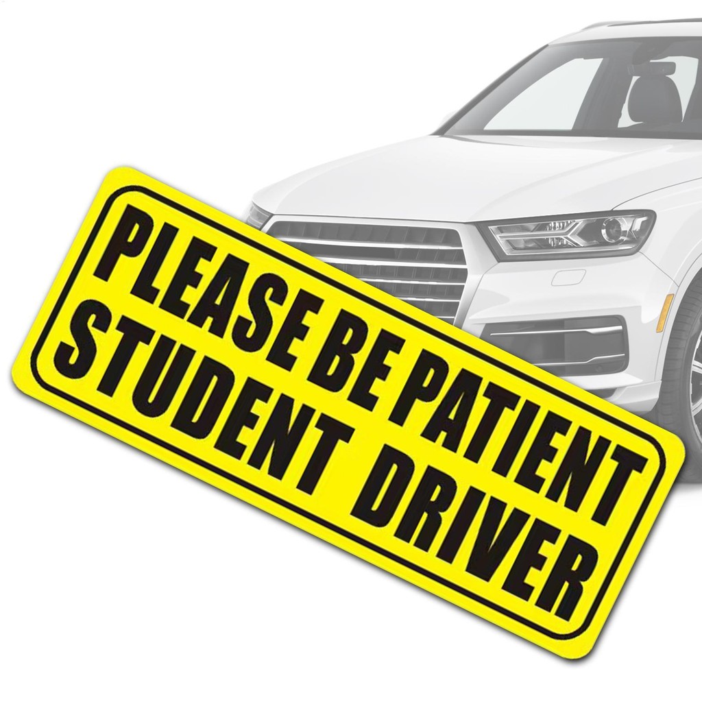 Student Driver Sticker Magnet for Car New Driver Decal 9x4 Inches ...