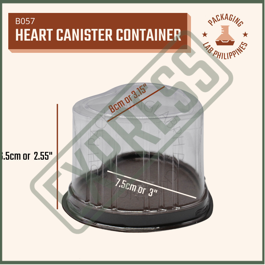 [10/50pcs] Heart Canister Plastic Container | Shopee Philippines