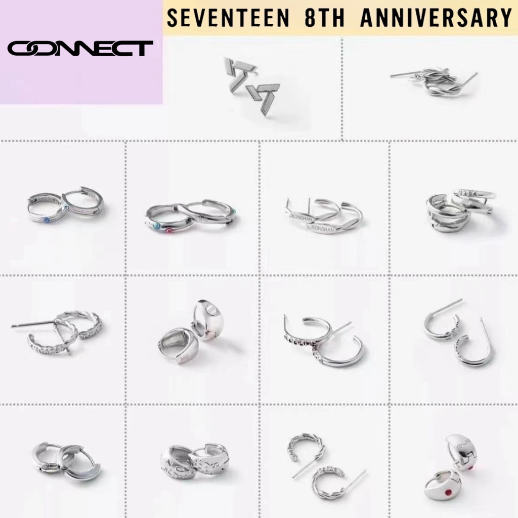 Kpop Idol SEVENTEEN 8th Anniversary Merch 'CONNECT' Earrings