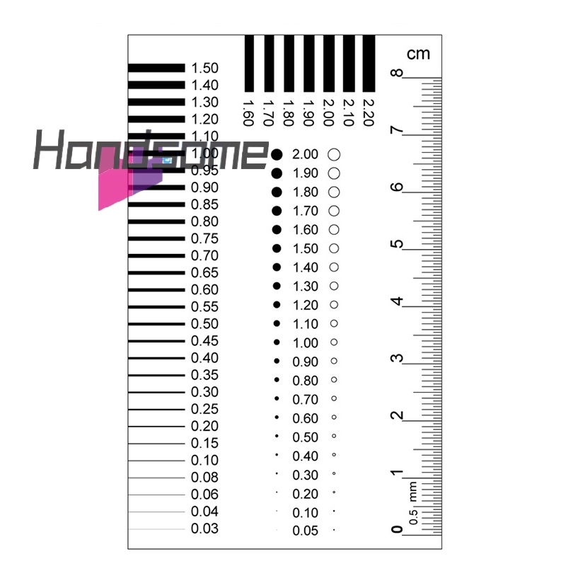 Handsome- Badge gauge Stain card Point gauge wire gauge film ruler ...