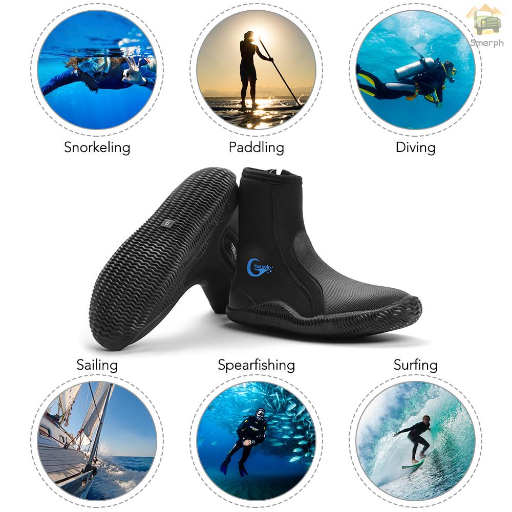 5mm Neoprene Scuba Boots AntiSlip Adult Diving Boots for Snorkeling